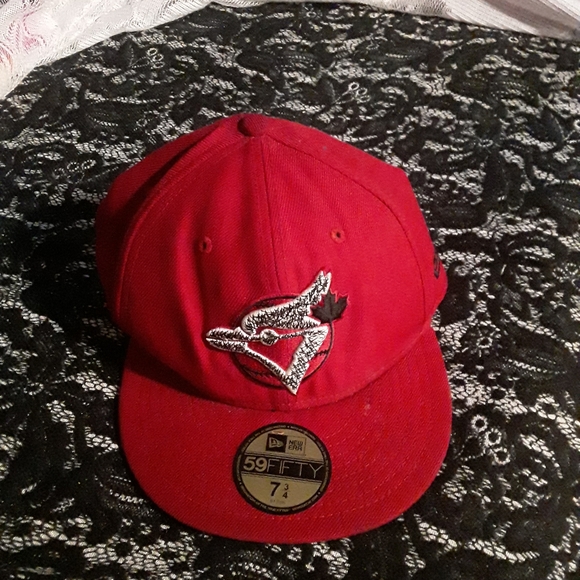 New Era/Toronto BlueJays Unisex Red Fitted BallCap - Picture 2 of 16